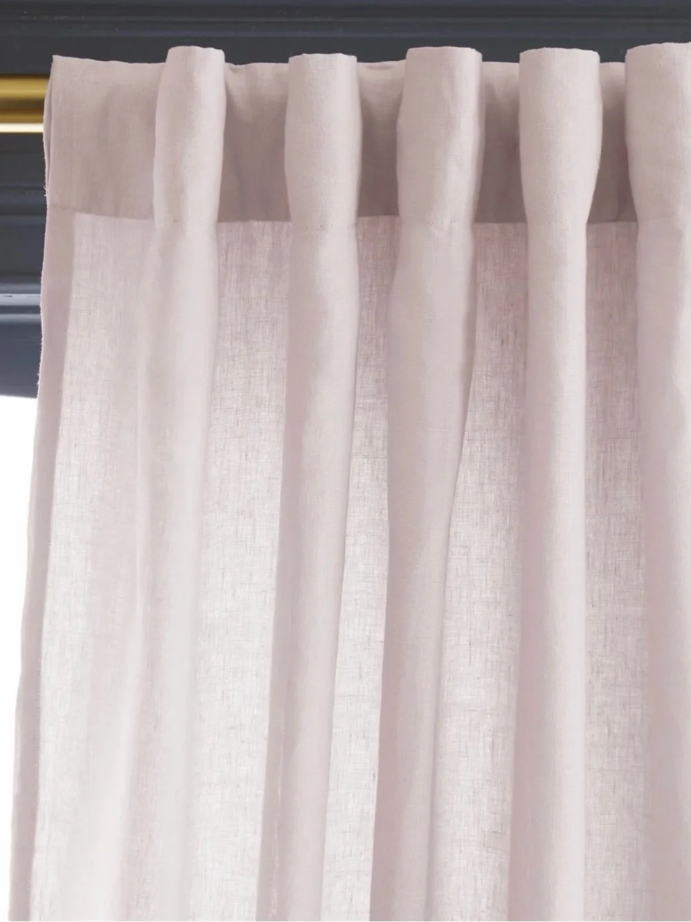 European Linen Curtain - Single Panel Blush - Size 48 x 96